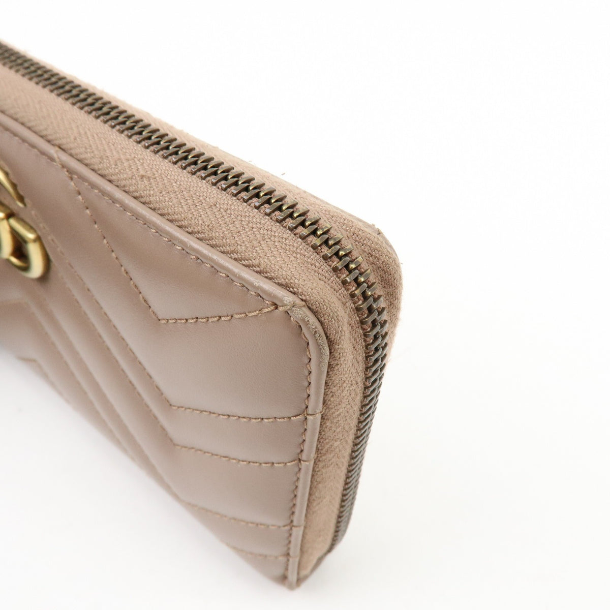 Gucci Gg Marmont Organizer Matelasse Leather Beige Leather Wallets Accessory (Pre-Owned)