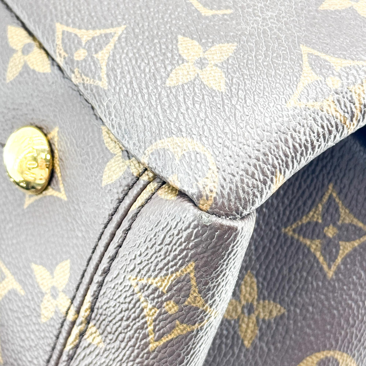 Louis Vuitton Pallas Monogram Canvas With Leather Brown Canvas Tote Bag Bag (Pre-Owned)