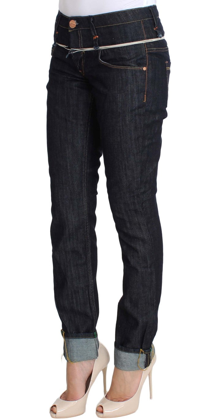 Acht Blue Denim Cotton Bottoms Straight Fit Women's Jeans