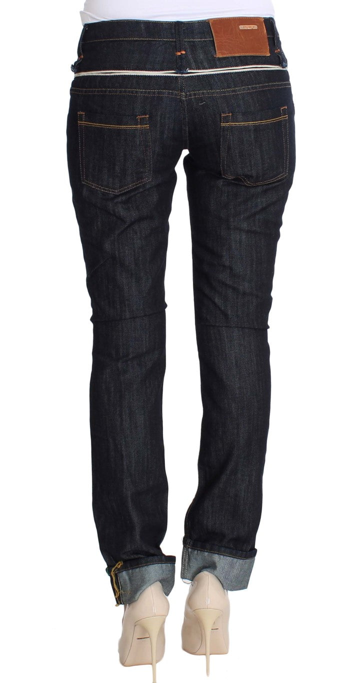 Acht Blue Denim Cotton Bottoms Straight Fit Women's Jeans