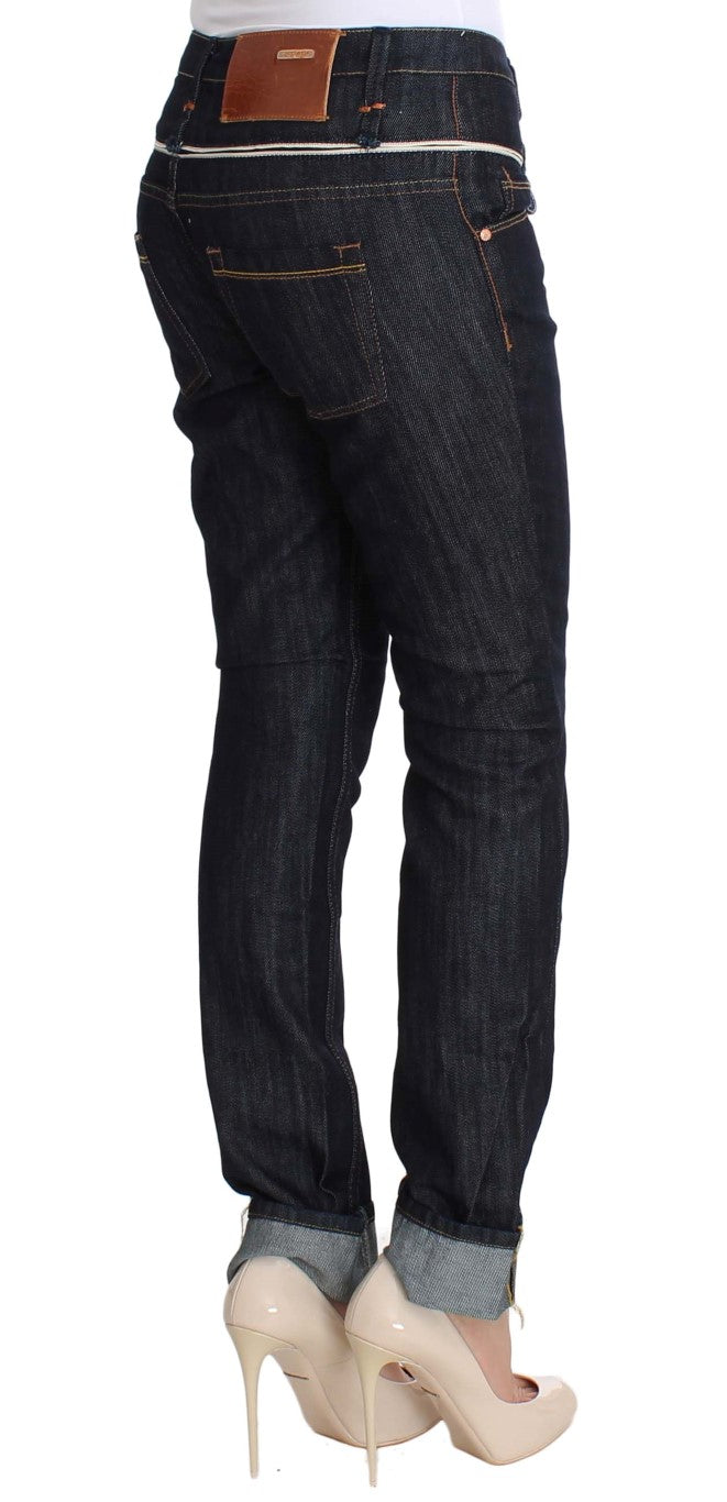 Acht Blue Denim Cotton Bottoms Straight Fit Women's Jeans