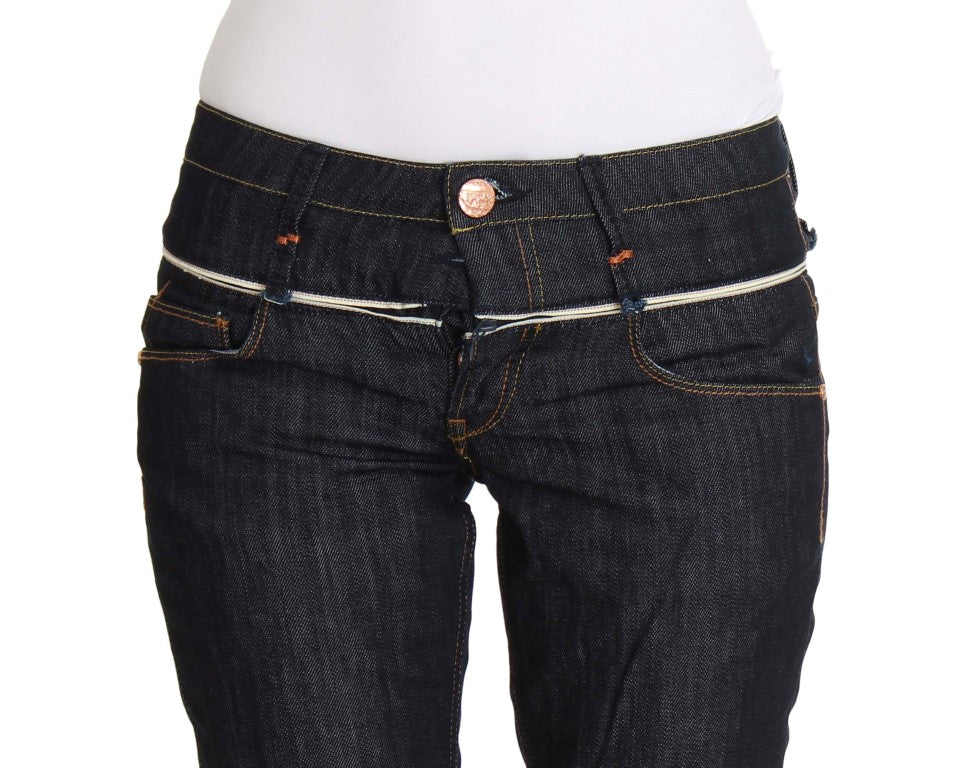 Acht Blue Denim Cotton Bottoms Straight Fit Women's Jeans