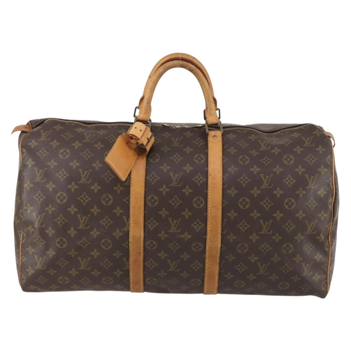 Louis Vuitton Keepall Monogram Canvas Brown Canvas Travel Bag Bag (Pre-Owned)