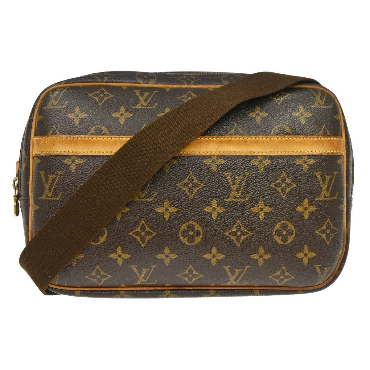 Louis Vuitton Reporter Monogram Canvas Brown Canvas Shoulder Bag Bag (Pre-Owned)