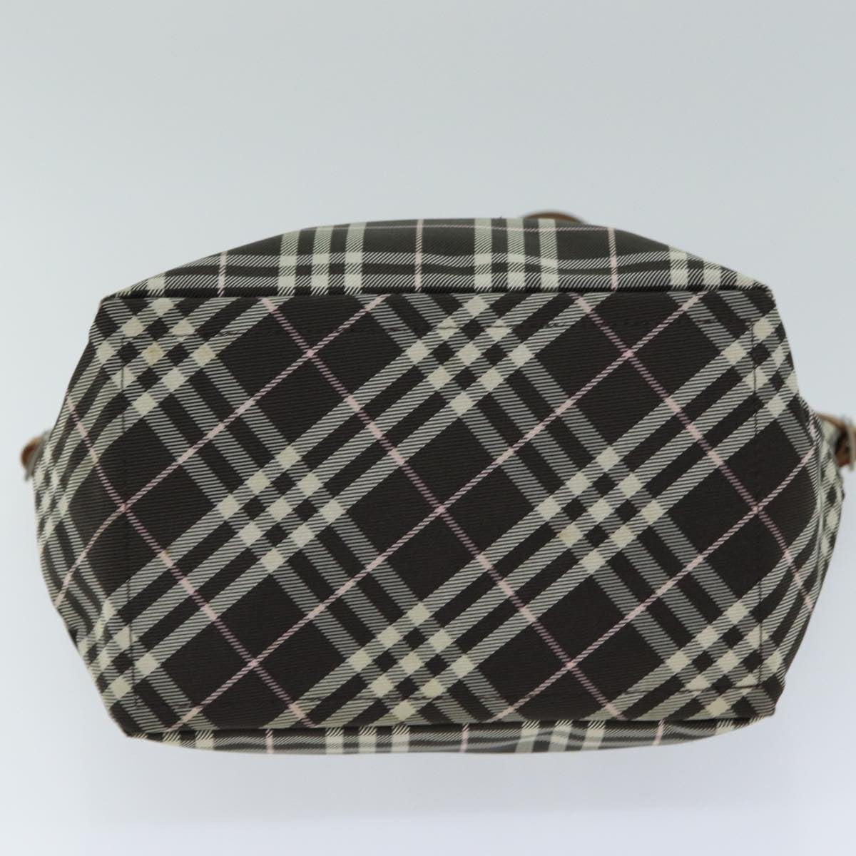 Burberry Nova Check Blue Label Nylon Brown Nylon Tote Bag Bag (Pre-Owned)