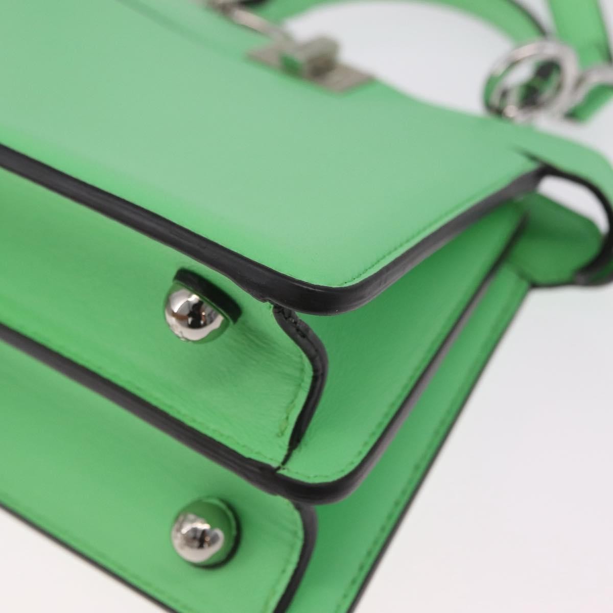 Fendi Peekaboo Iseeu Leather Green Leather Handbag (Pre-Owned)