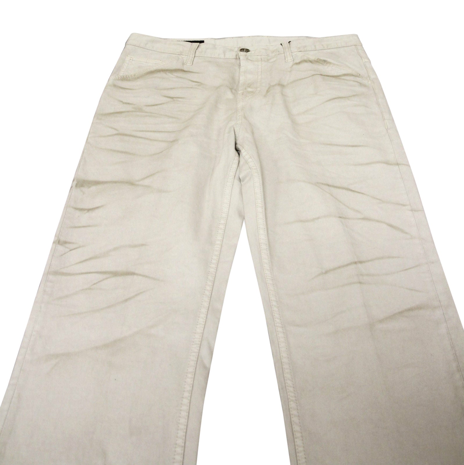 Gucci Men's Beige Dirty Washed Casual Pants (G 46 / 30 US)