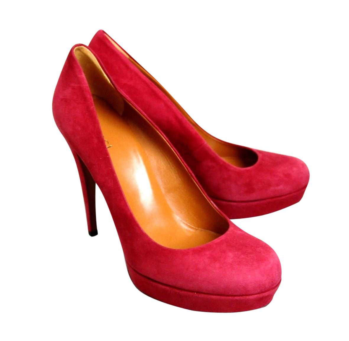 Gucci Women's Raspberry Suede Platform Pump Shoes (39 G / 9 US)