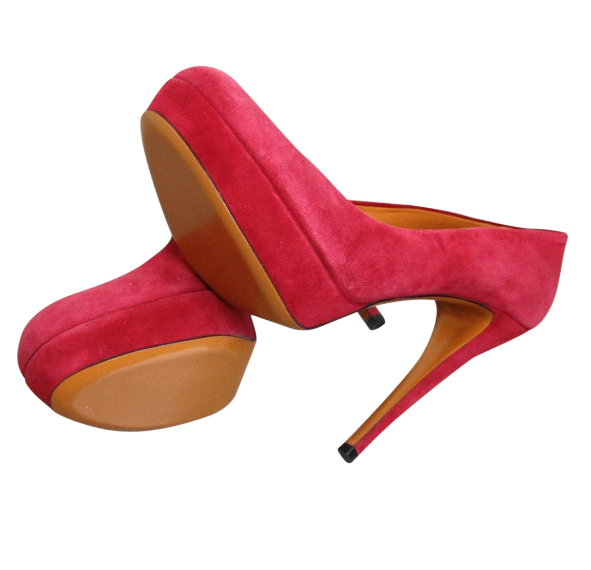 Gucci Women's Raspberry Suede Platform Pump Shoes (39 G / 9 US)