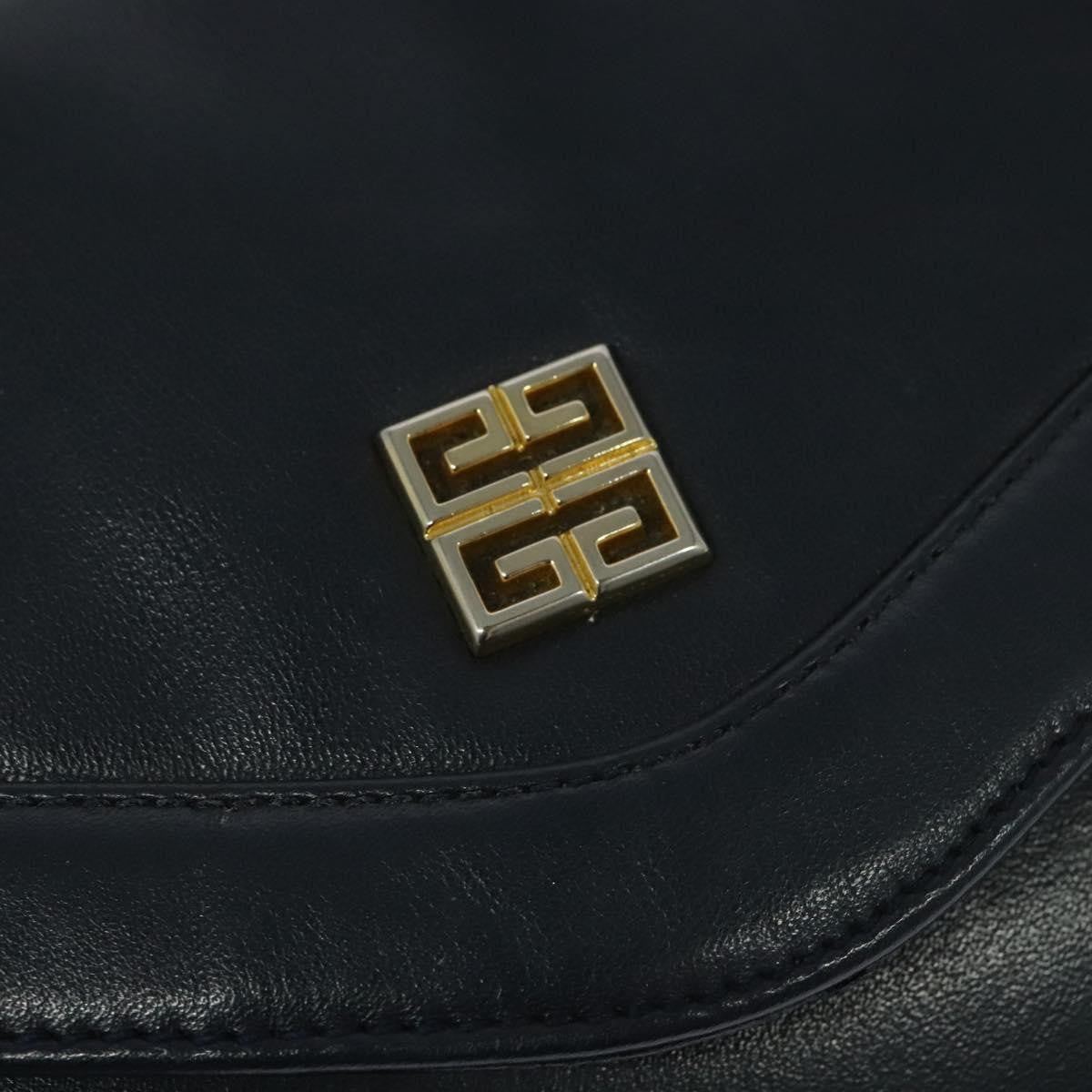 Givenchy Vintage 4G Leather Navy Leather Shoulder Bag Bag (Pre-Owned)
