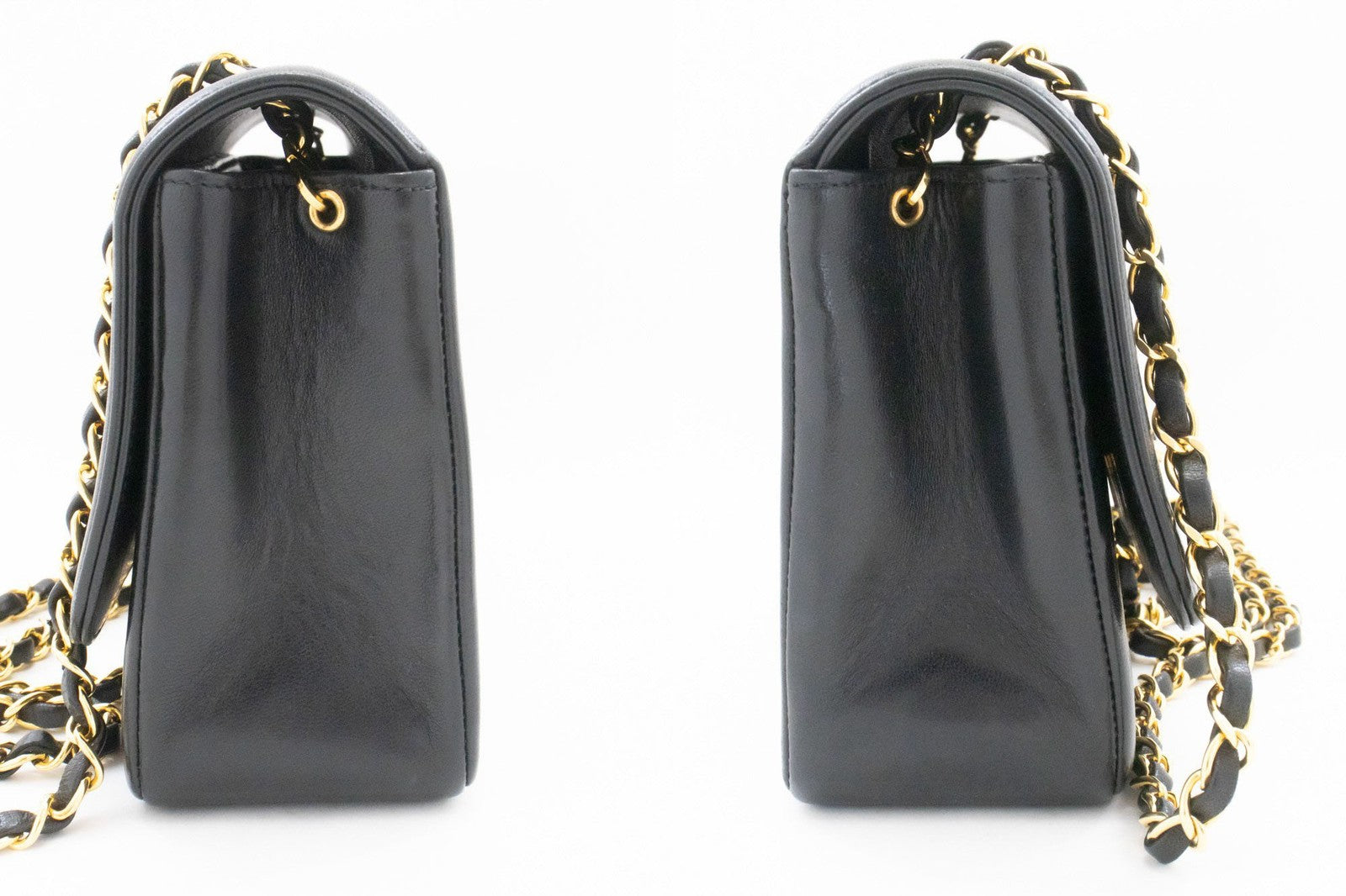 Chanel Mademoiselle Vintage Flap Lambskin Black Leather Shoulder Bag Bag (Pre-Owned)