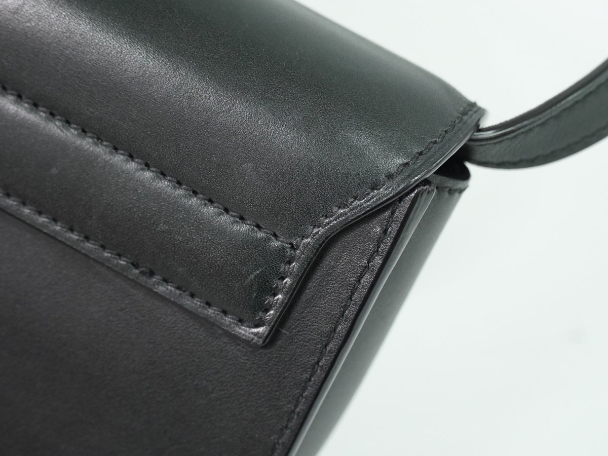 Saint Laurent Kaia Leather Black Leather Shoulder Bag Bag (Pre-Owned)