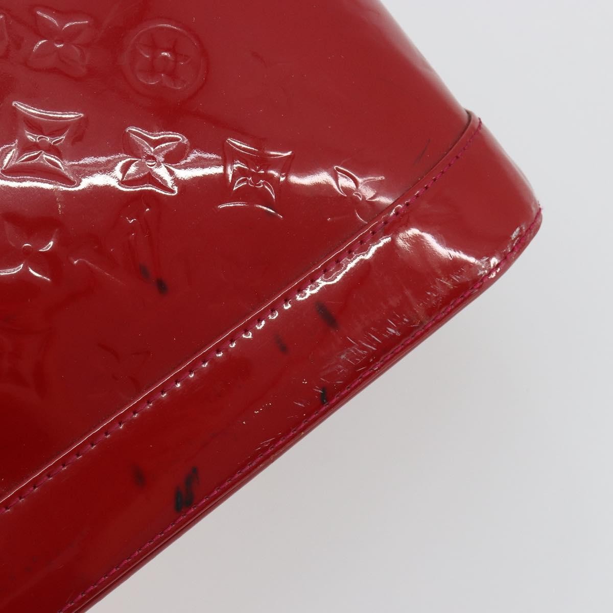Louis Vuitton Alma Monogram Vernis Red Patent_Leather Handbag (Pre-Owned)