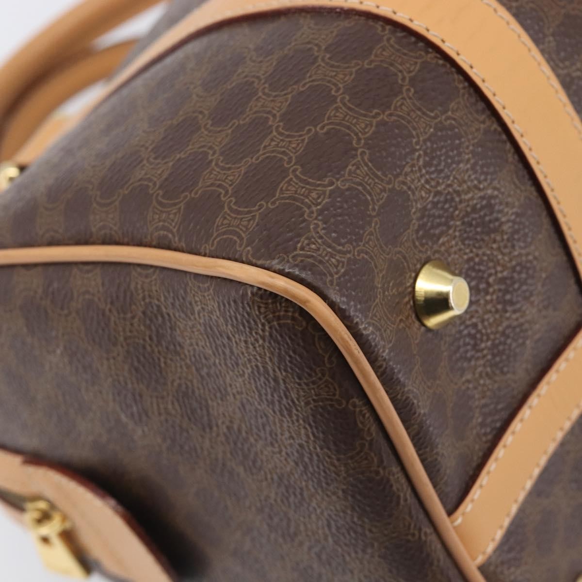 Celine Handbag Canvas Brown Canvas Handbag (Pre-Owned)
