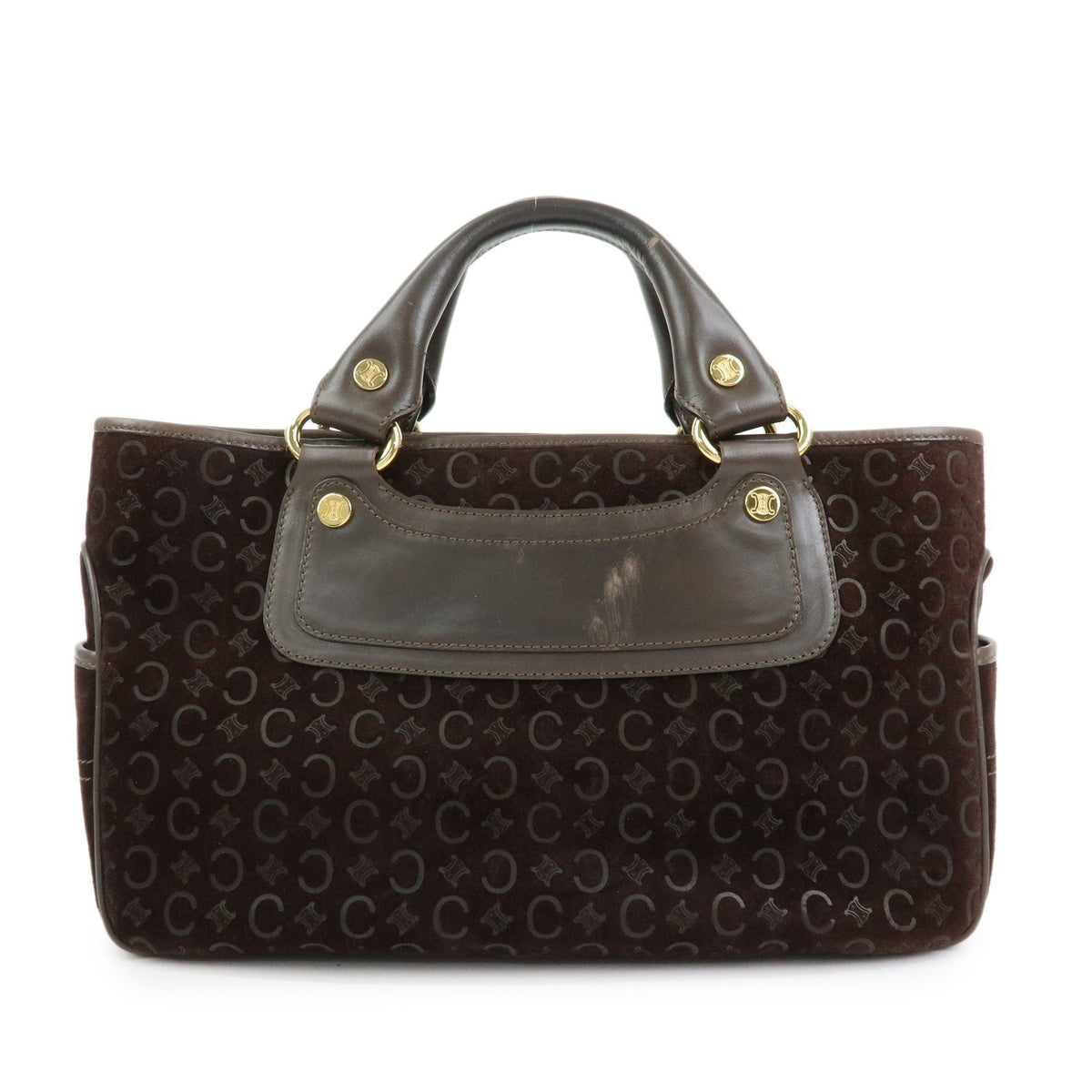 Celine Boogie Suede Brown Suede Handbag (Pre-Owned)