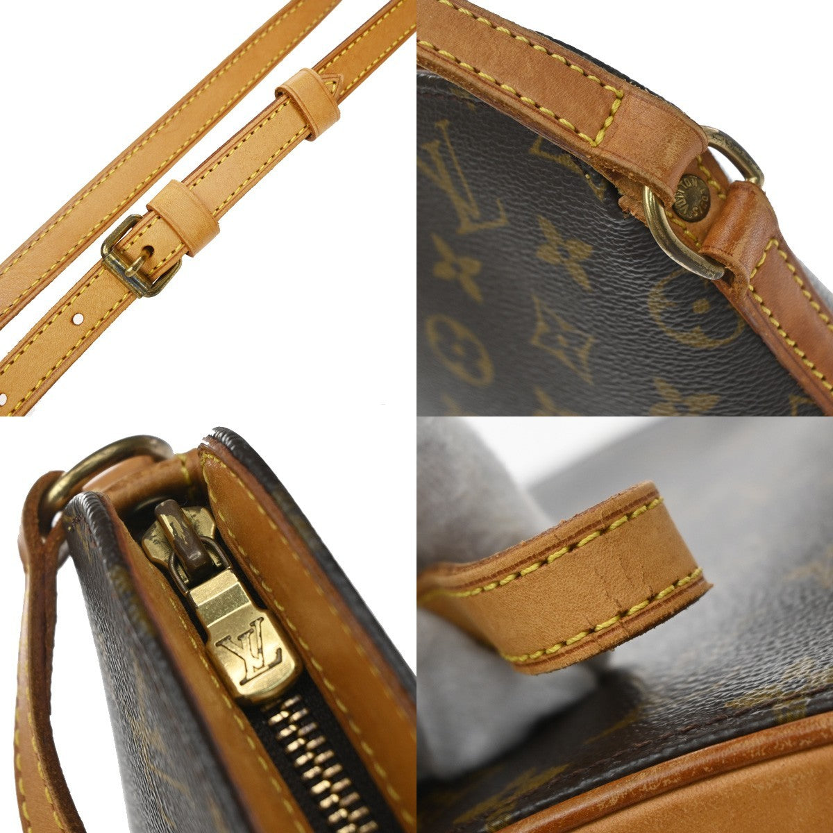 Louis Vuitton Drouot Monogram Canvas Brown Canvas Shoulder Bag Bag (Pre-Owned)