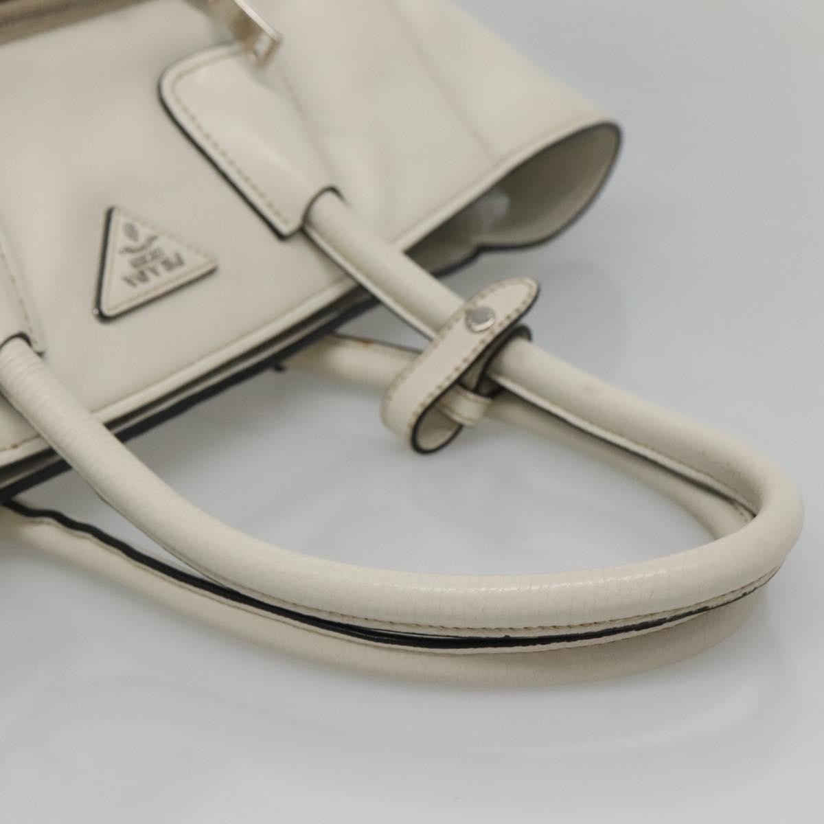 Prada Front Pocket Wing Convertible Tote Vitello Daino White Leather Tote Bag Bag (Pre-Owned)