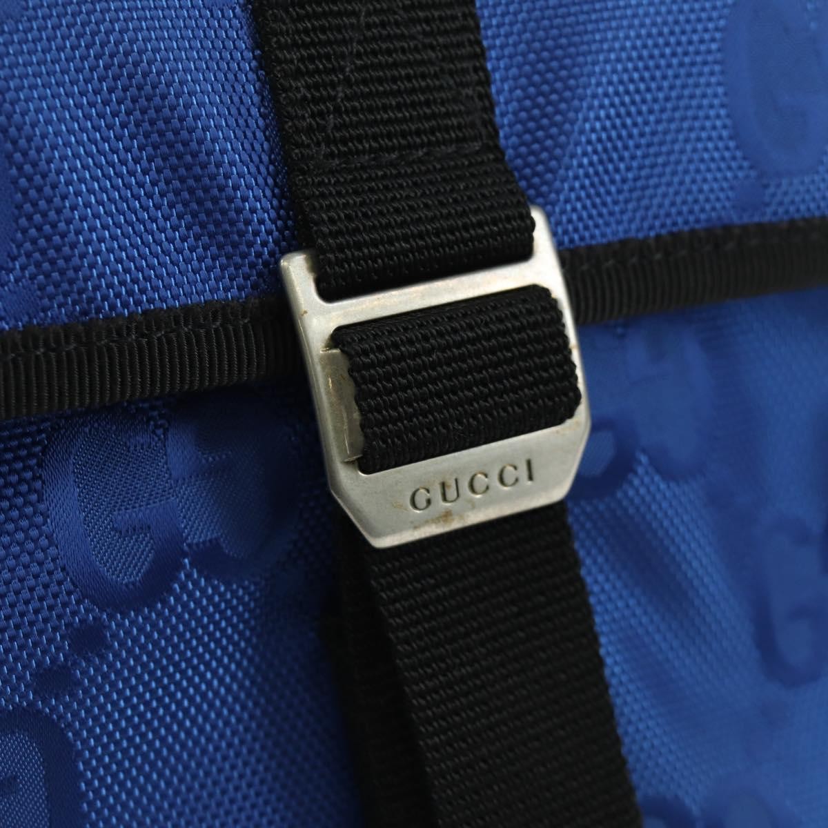 Gucci Off The Grid Buckle Messenger Gg Econyl Blue Canvas Handbag (Pre-Owned)