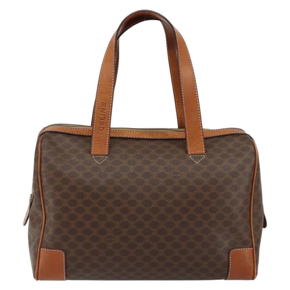 Celine Macadam Macadam With Leather Brown Canvas Shoulder Bag Bag (Pre-Owned)