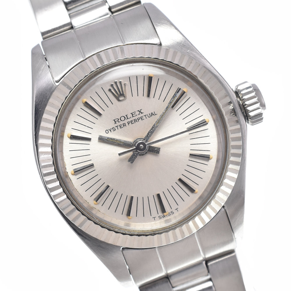 Rolex Oyster Perpetual Automatic Stainless Steel And White Gold Watch (Pre-Owned)