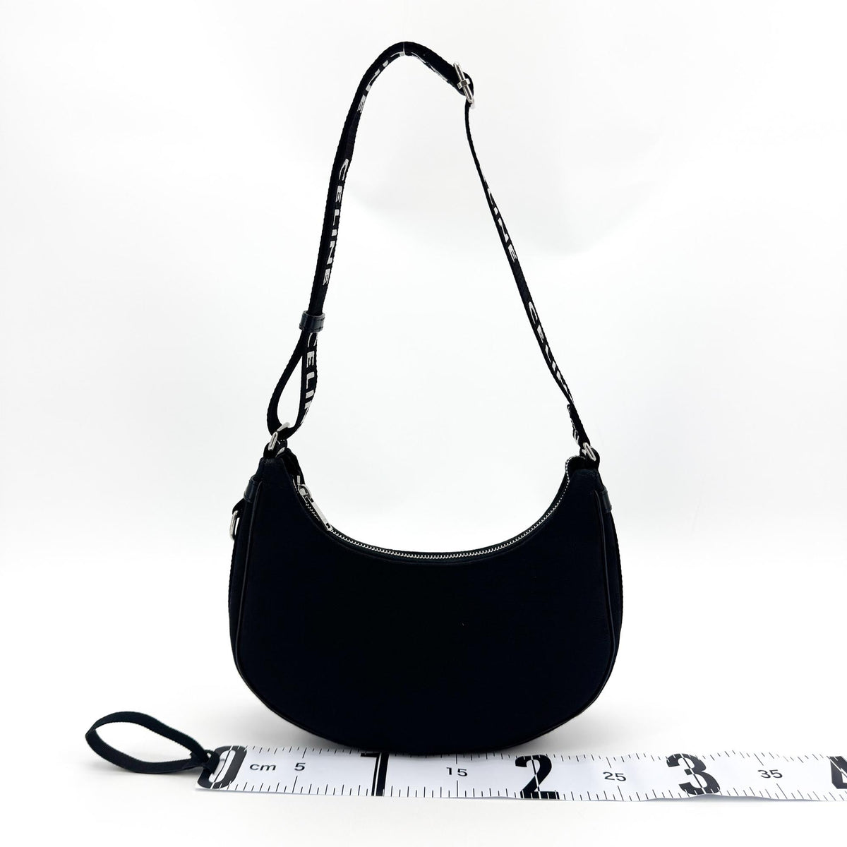 Celine Ava Triomphe Coated Canvas Black Textile Handbag (Pre-Owned)