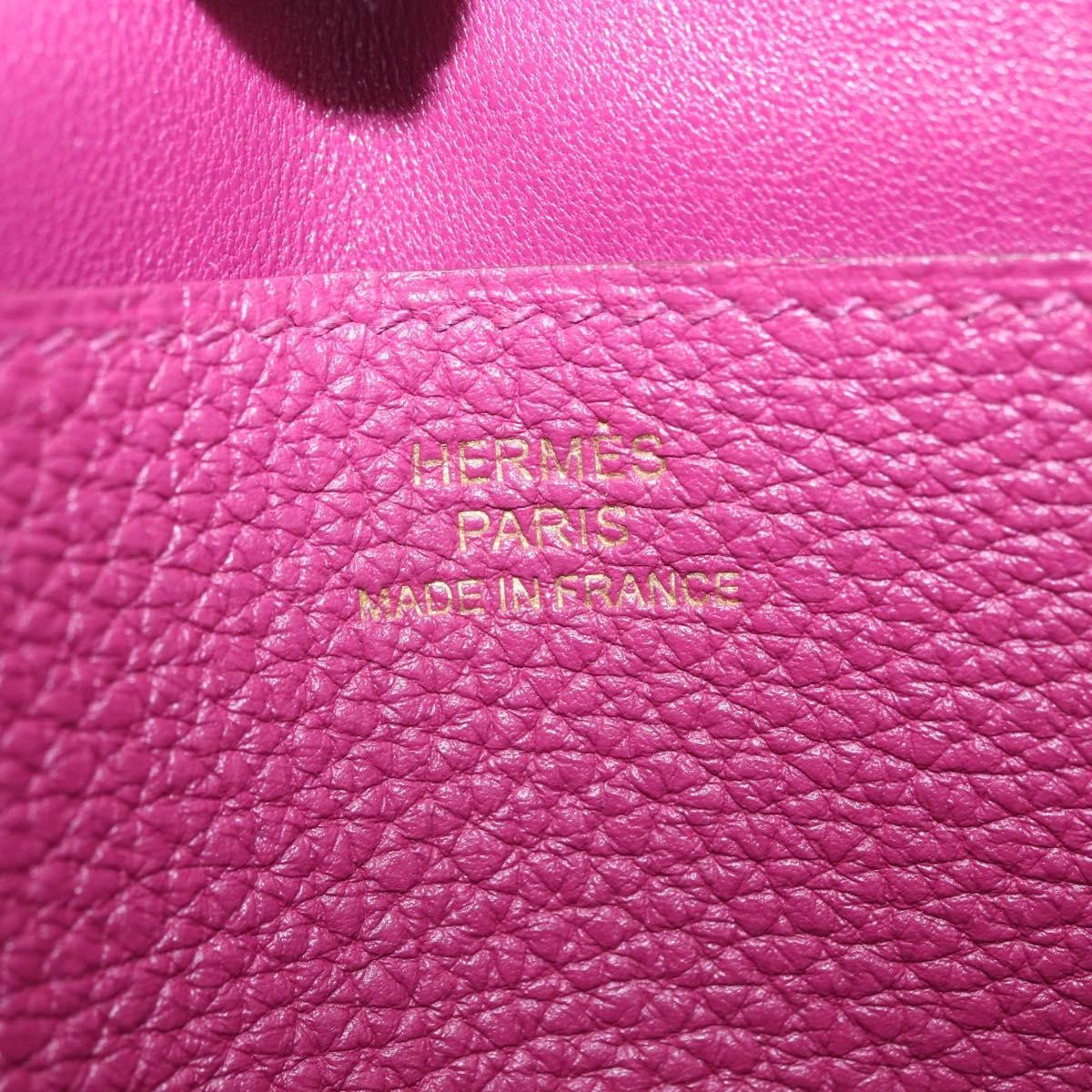 Hermes Dogon Duo Combined Leather Purple Leather Wallets Accessory (Pre-Owned)