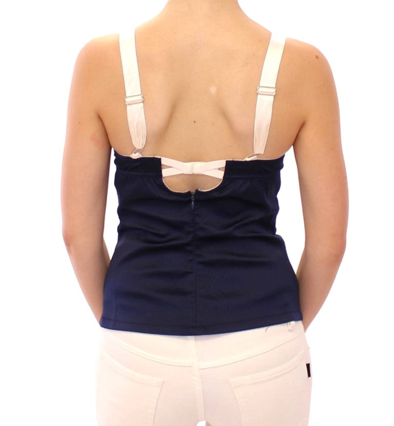 Dolce & Gabbana Blue Sailor Motive Tank Women's Top