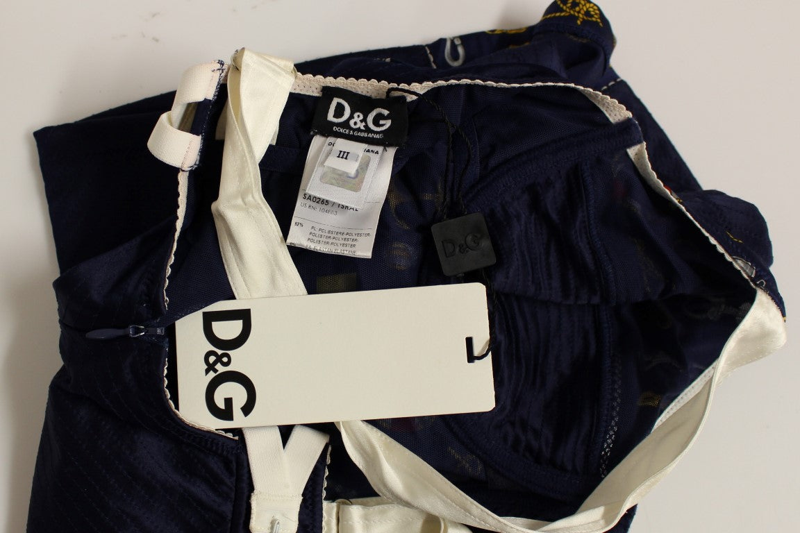 Dolce & Gabbana Blue Sailor Motive Tank Women's Top