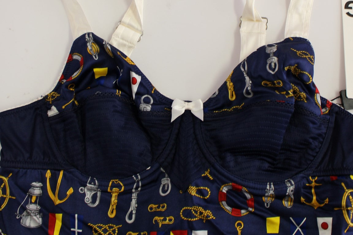 Dolce & Gabbana Blue Sailor Motive Tank Women's Top