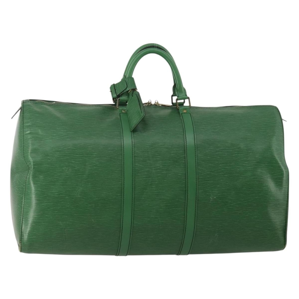 Louis Vuitton Keepall Epi Leather Green Leather Travel Bag Bag (Pre-Owned)