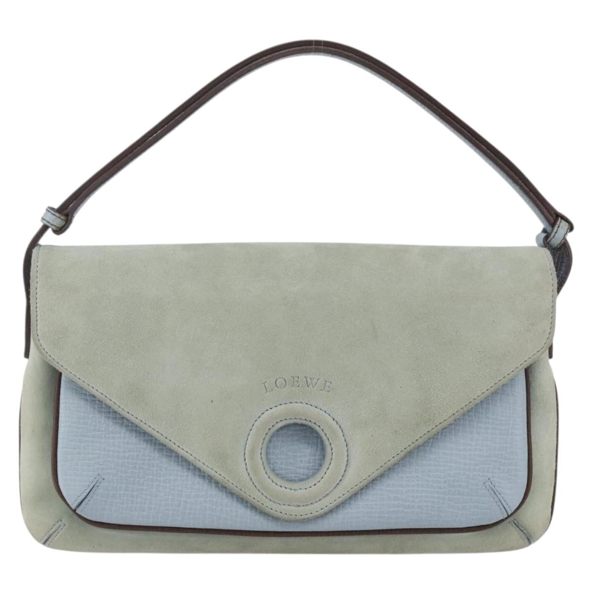 Loewe Vintage Leather Blue Leather Handbag (Pre-Owned)