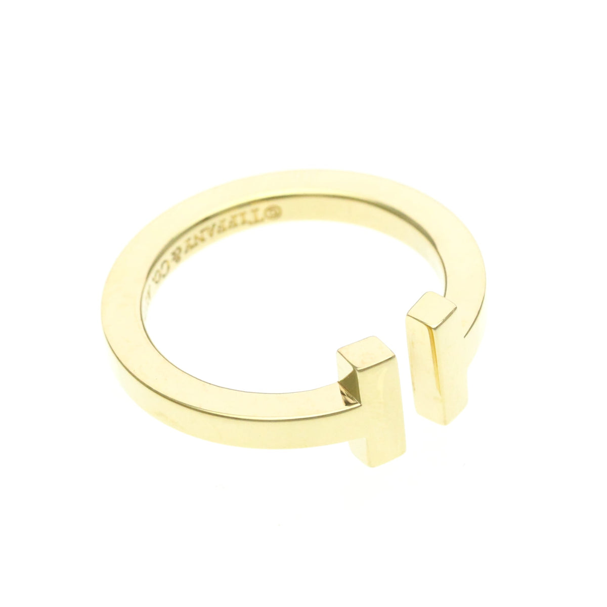 Tiffany & Co. T Square 18K Yellow Gold Gold Yellow_Gold Ring Jewelry (Pre-Owned)