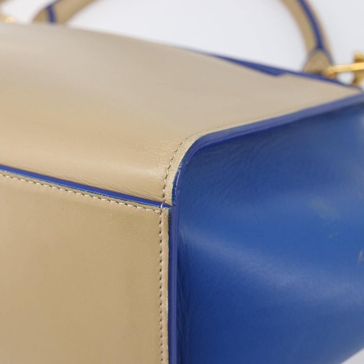 Celine Trapeze Leather Beige Leather Handbag (Pre-Owned)