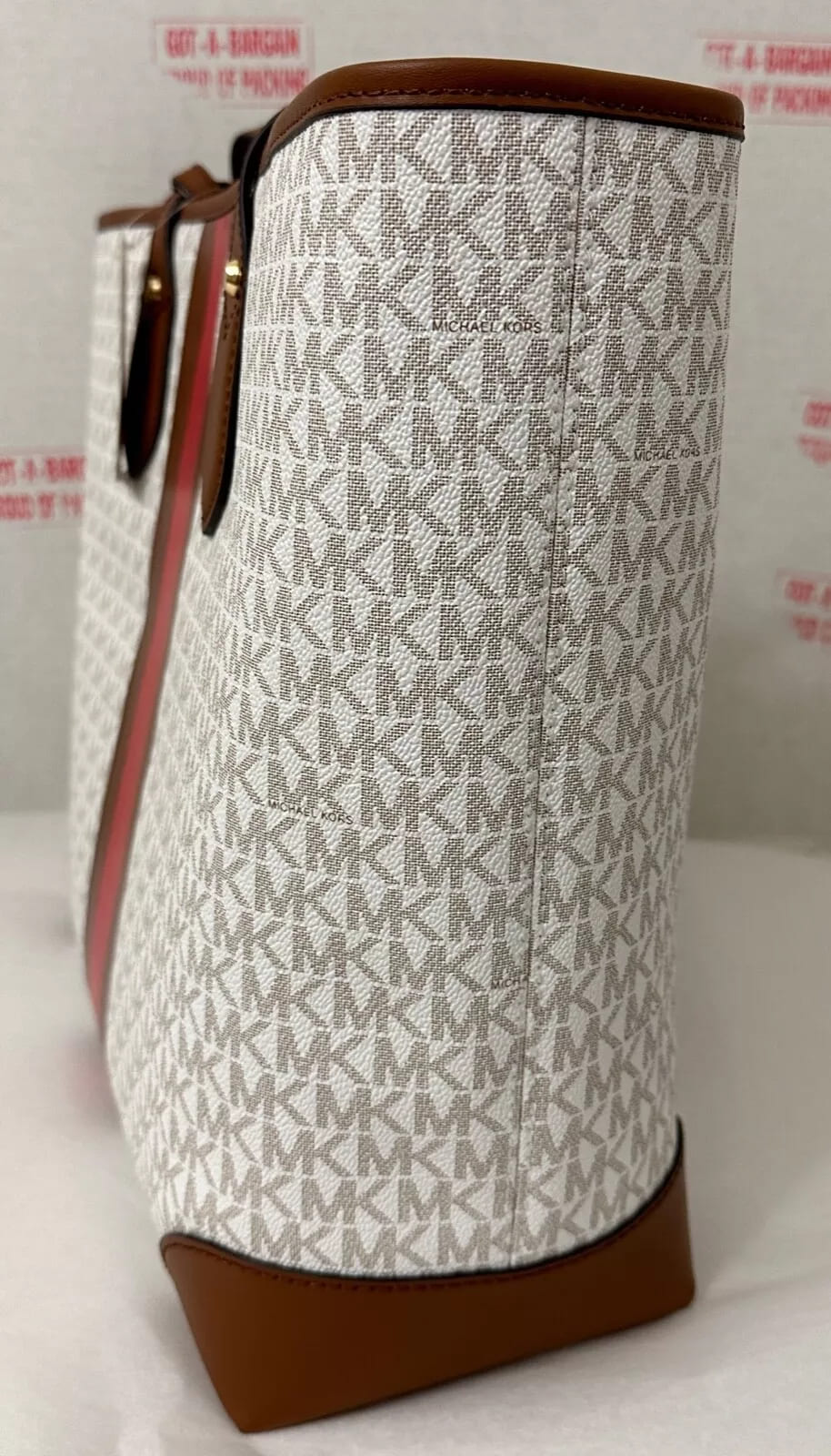 Michael Kors Eva MK Signature PVC Nylon Large tote with Pouch