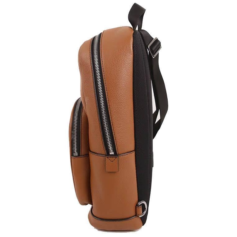 Michael Kors Men's Unisex Cooper Pebbled Leather Commuter Slingpack Backpack