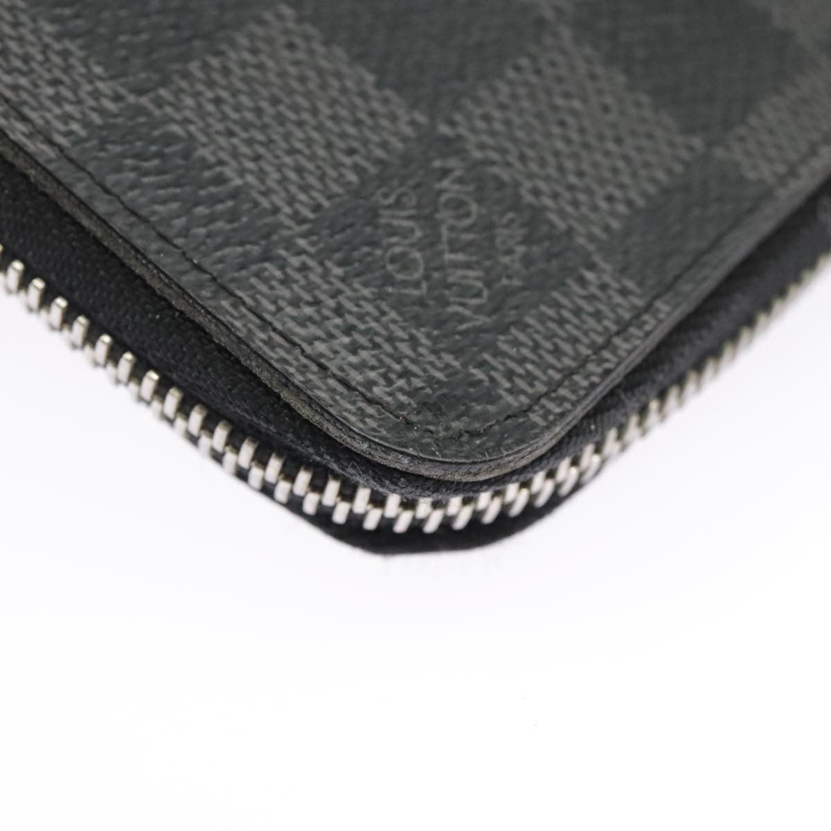 Louis Vuitton Zippy Wallet Vertical Damier Graphite Gray Canvas Wallets Accessory (Pre-Owned)