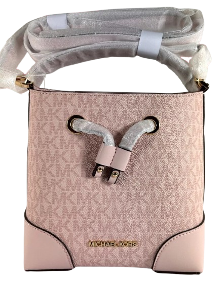 Michael Kors Mercer Gallery XS Convertible Bucket MK Signature Crossbody Bag