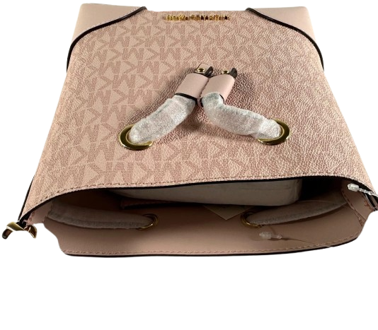 Michael Kors Mercer Gallery XS Convertible Bucket MK Signature Crossbody Bag