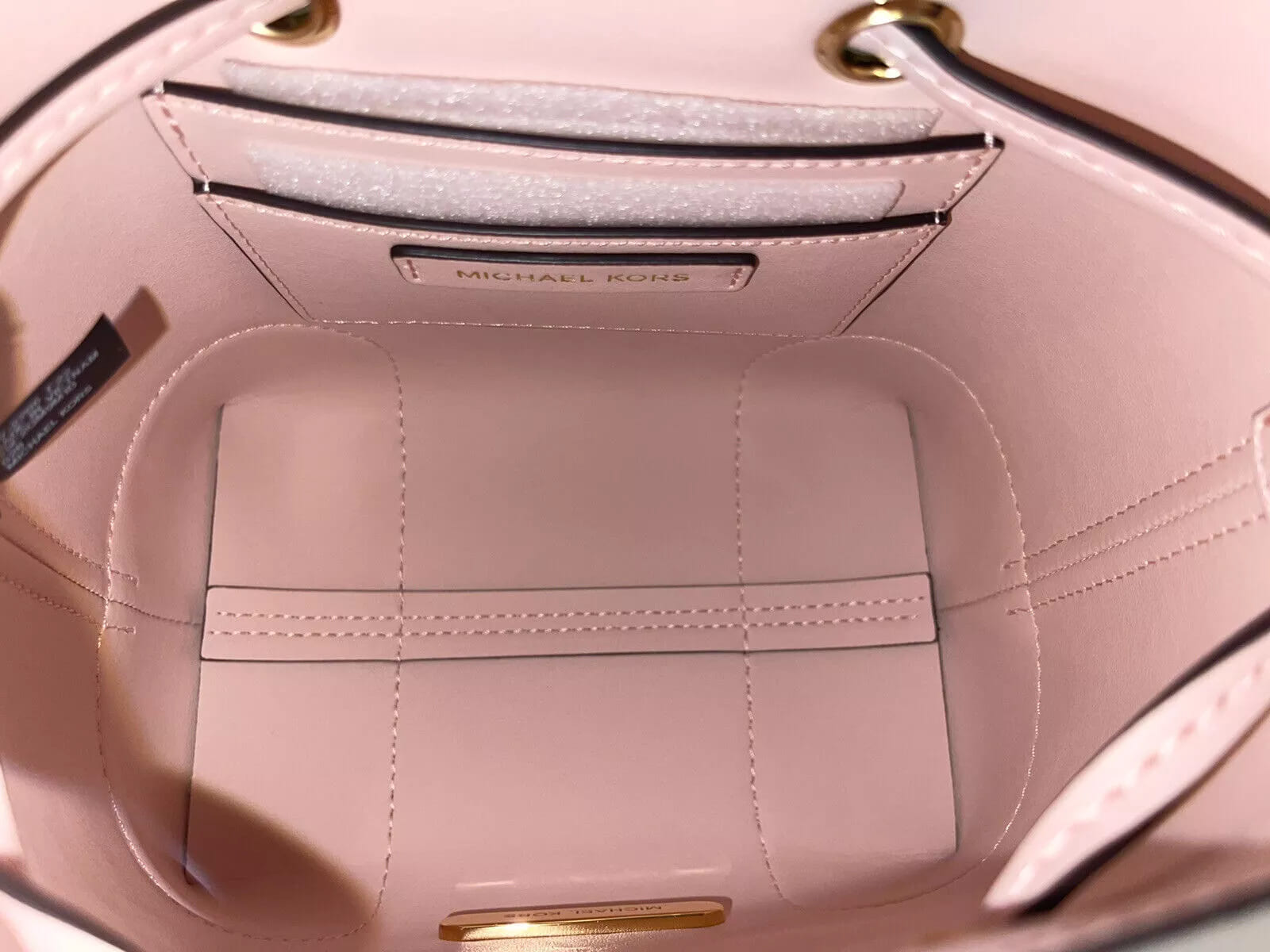 Michael Kors Mercer Gallery XS Convertible Bucket MK Signature Crossbody Bag