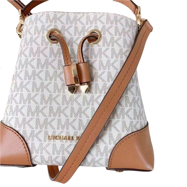 Michael Kors Mercer Gallery XS Convertible Bucket MK Signature Crossbody Bag