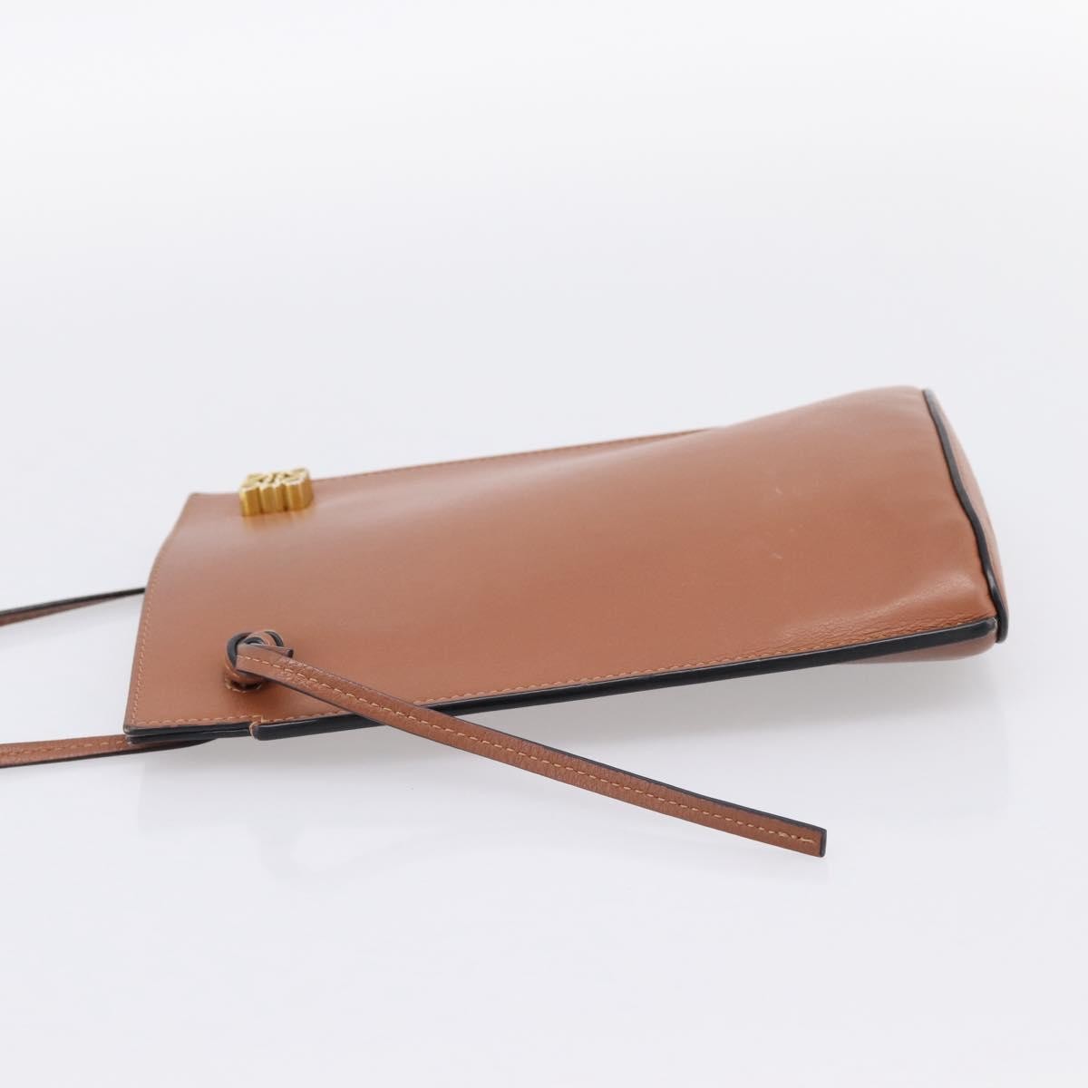 Loewe Dice Pocket Leather Brown Leather Crossbody Bag Bag (Pre-Owned)