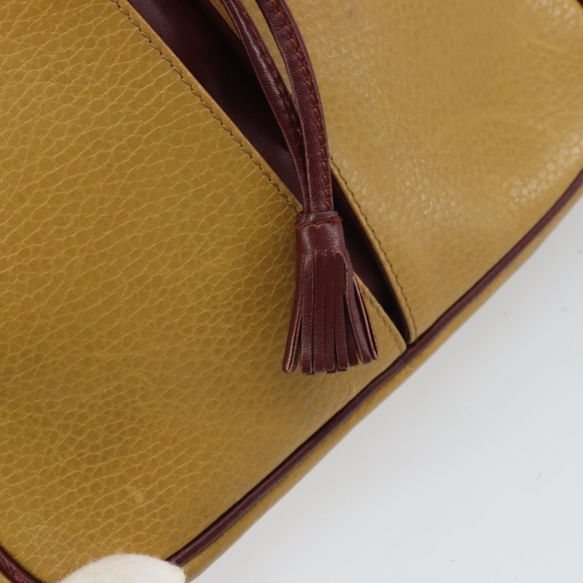 Cartier Tasseled Must De Cartier Leather Yellow Leather Shoulder Bag Bag (Pre-Owned)