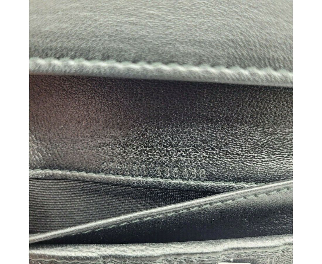 Alexander McQueen Women's Dark Navy Patent Leather Continental Wallet