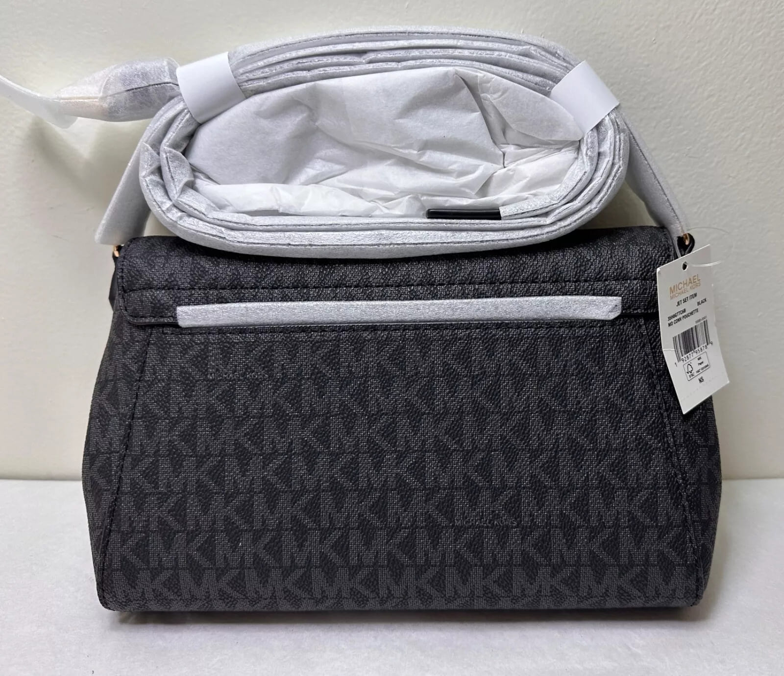 MICHAEL KORS Medium Logo Leather Convertible Crossbody Bag