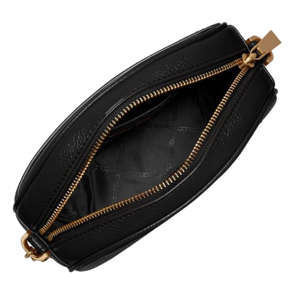Michael Kors Jet Set Charm Small Pebbled Leather Oval Camera Crossbody Bag