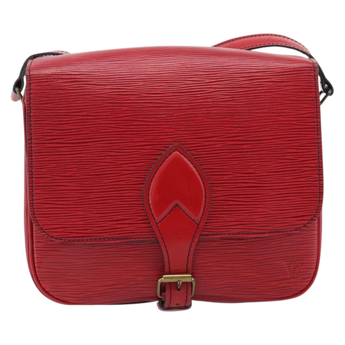 Louis Vuitton Cartouchiere Epi Leather Red Leather Shoulder Bag Bag (Pre-Owned)