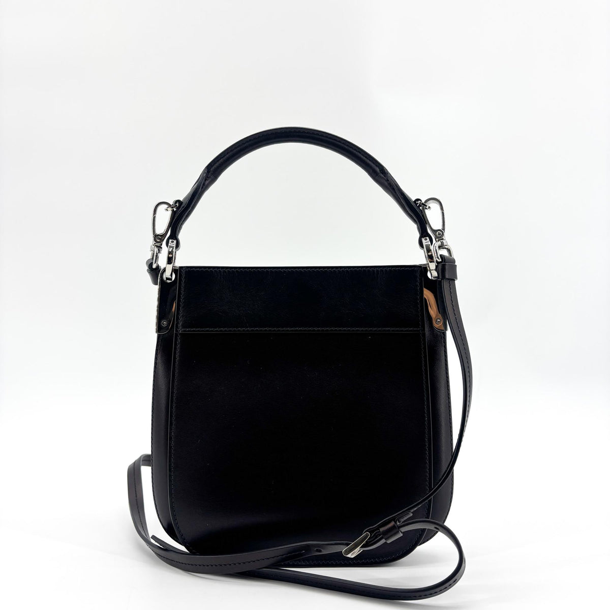 Prada Margit Calf Leather Black Calfskin Shoulder Bag Bag (Pre-Owned)