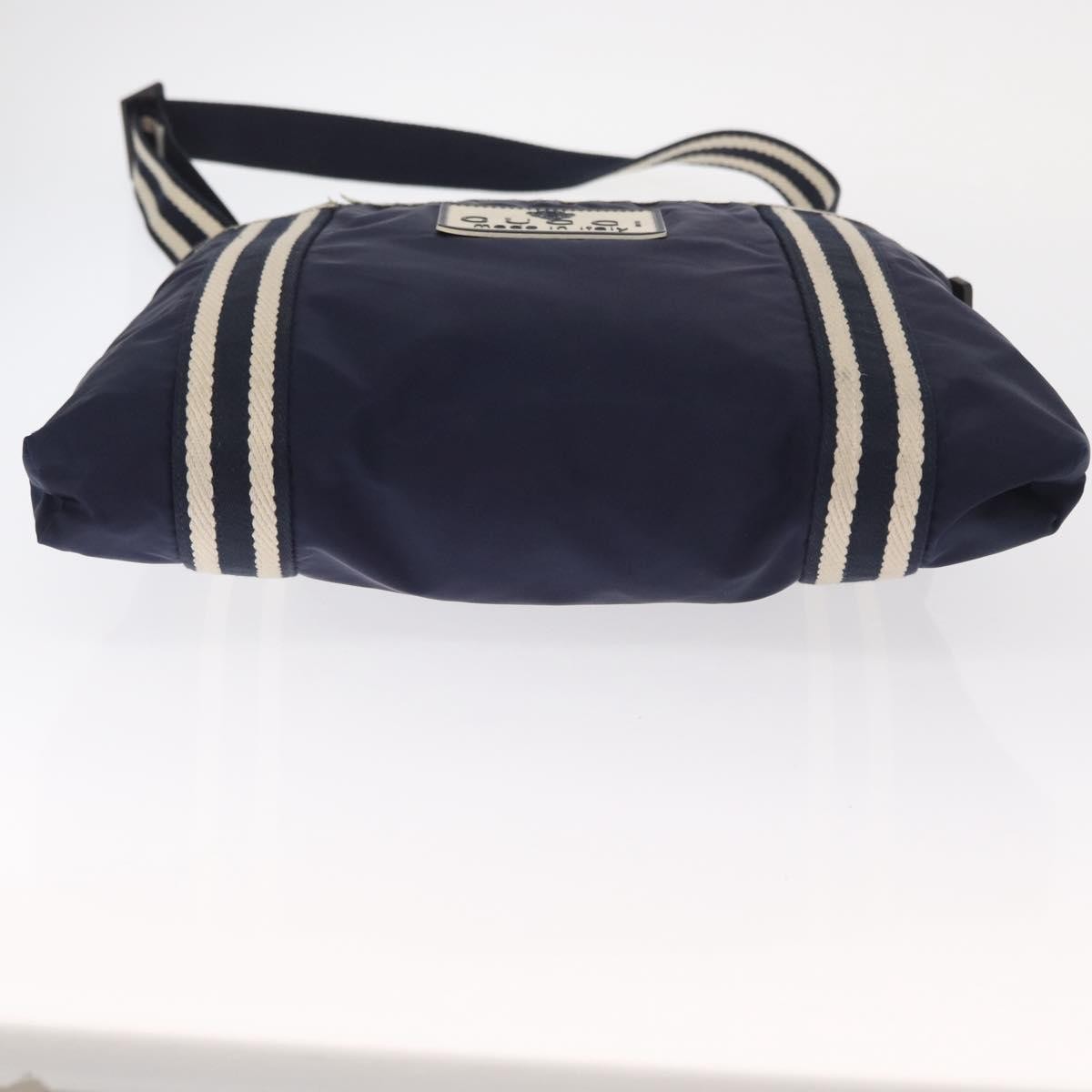 Gucci Vintage Gg Coated Canvas Navy Nylon Shoulder Bag Bag (Pre-Owned)