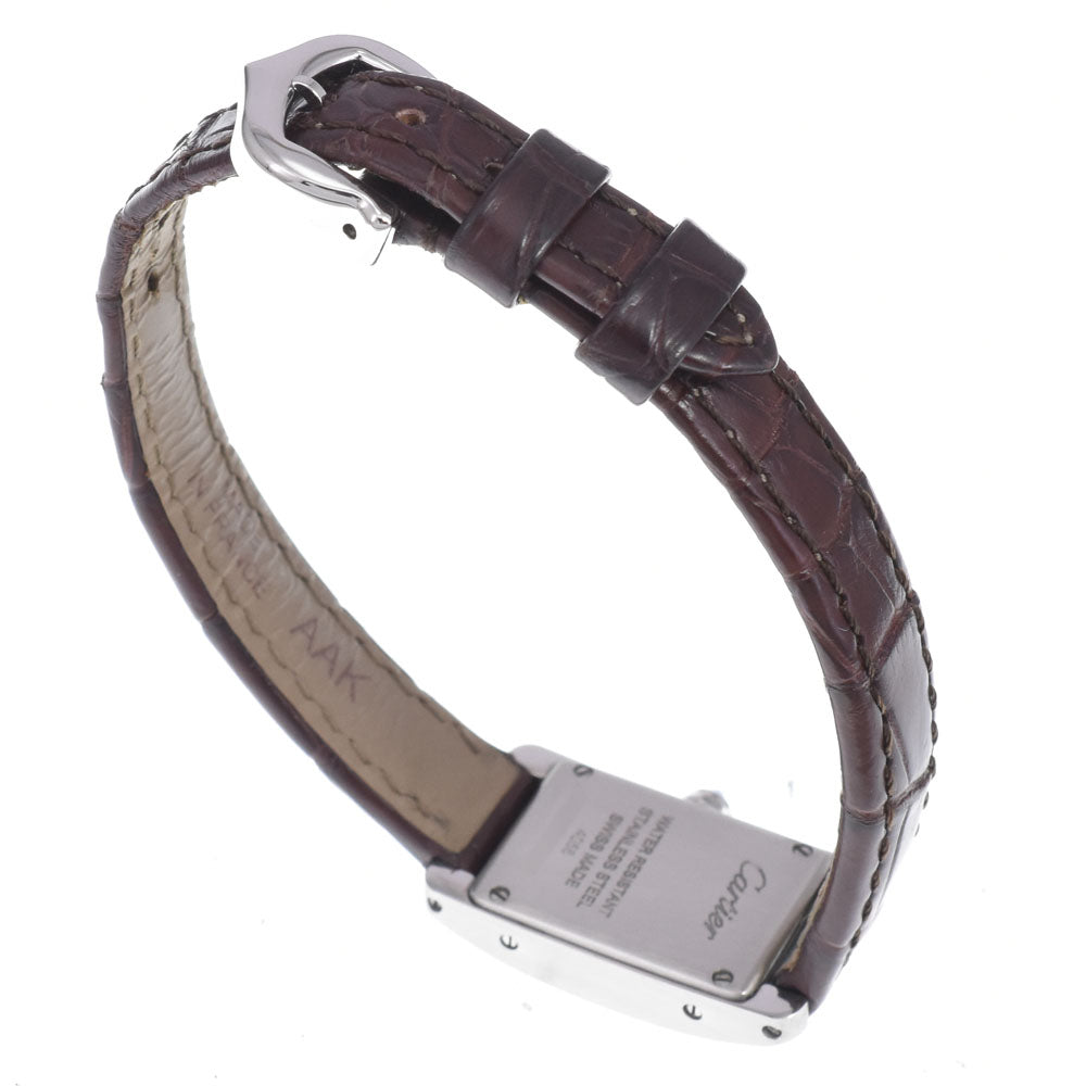 Cartier Tank Mini Quartz Steel & Leather Watch (Pre-Owned)