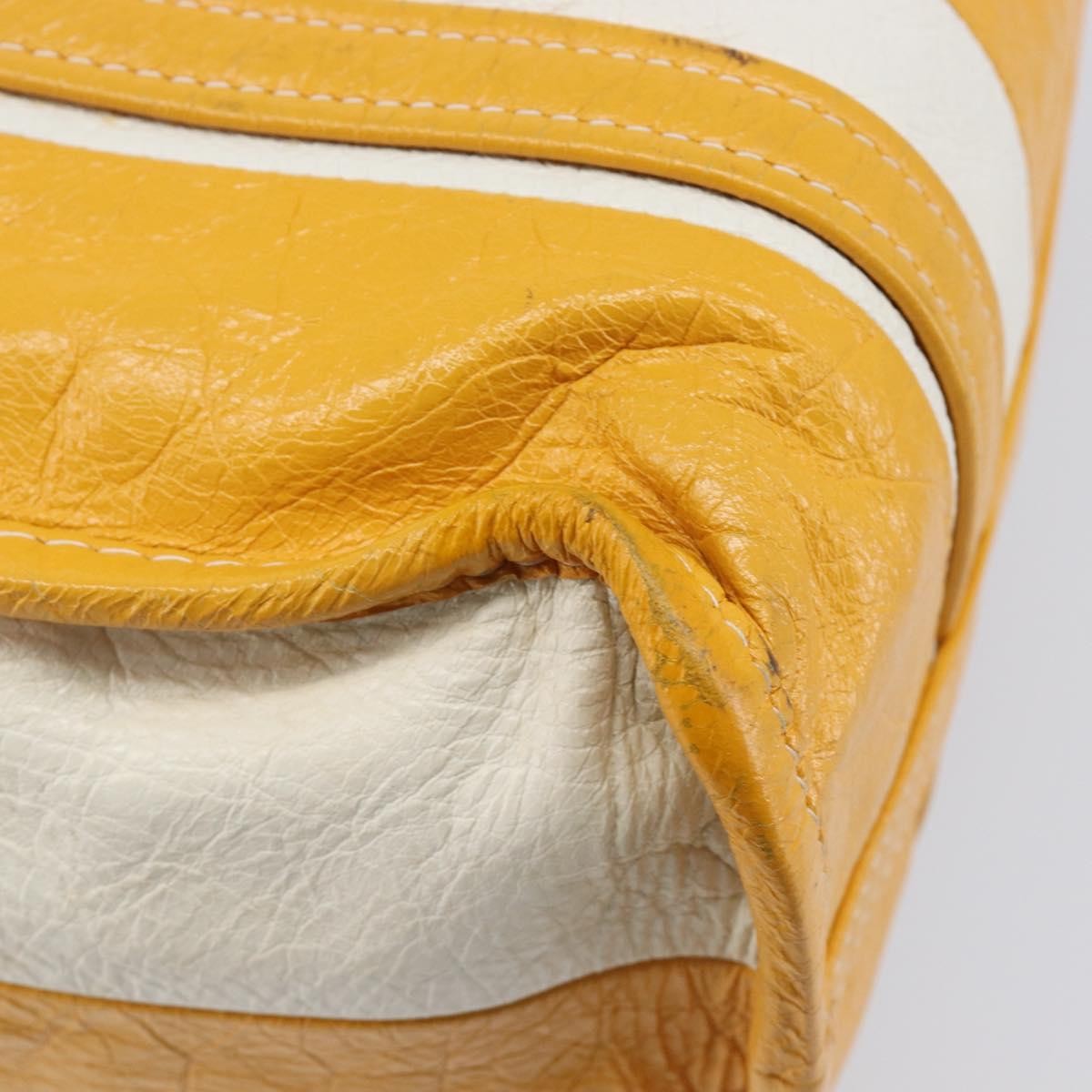 Balenciaga Bazar Leather Yellow Leather Tote Bag Bag (Pre-Owned)